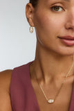 LEE LUXE DROP EARRINGS GOLD WHITE CZ