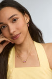 ELISA LUXE SHORT PENDANT NECKLACE GOLD LIGHT PINK CZ