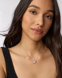 ELISA SILVER PENDANT NECKLACE IVORY MOTHER OF PEARL