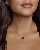 ELISA PENDANT NECKLACE GOLD RED KYOCERA OPAL