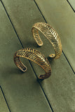TIGER STRIPED MIKKI CUFF BRACELET GOLD