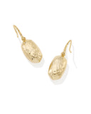 LEE RIVETED DROP EARRINGS GOLD IVORY MOTHER OF PEARL