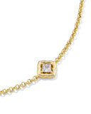 MALLORY CRYSTAL DELICATE CHAIN BRACELET GOLD WHITE CZ