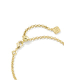 MALLORY CRYSTAL DELICATE CHAIN BRACELET GOLD WHITE CZ