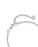 MALLORY CRYSTAL DELICATE CHAIN BRACELET SILVER WHITE CZ