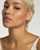 MINI ELISA ABBIE HUGGIE EARRINGS GOLD PINK MIX