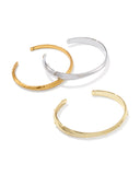 OAKLAND SET OF 3 CUFF BRACELETS MIXED METAL