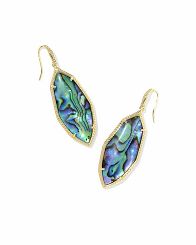OPHELIA DROP EARRINGS GOLD ABALONE SHELL