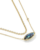 OPHELIA MULTI STRAND NECKLACE GOLD IRIDESCENT ABALONE