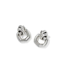 PARKER KNOT OPEN FRAME EARRINGS VINTAGE SILVER