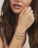 ELAINA LUXE CHAIN BRACELET GOLD LIGHT PINK CZ