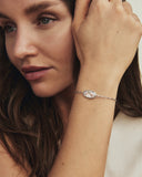 ELAINA LUXE CHAIN BRACELET SILVER WHITE CZ