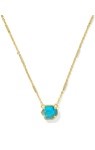 MABEL NECKLACE GOLD BRONZE VEINED TURQUOISE