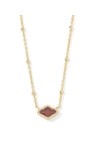 MINI ABBIE SATELLITE SHORT PENDANT NECKLACE GOLD CRANBERRY ILLUSION