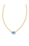 CAILIN CRYSTAL PENDANT NECKLACE GOLD BLUE VIOLET CRYSTAL