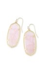 ELLE DROP EARRINGS	GOLD ROSE QUARTZ