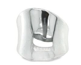 R. S. Covenant 1757 Silver Cigar Band Designer Ring