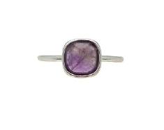 R. S. Covenant 1993 Silver Amethyst CZ Ring