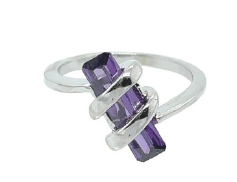 R. S. Covenant 6104 purple Cubic Zirconia Ring