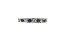 R. S. Covenant 6702 Silver Sapphire CZ and CZ Ring
