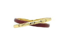 R. S. Covenant 6732 Gold CZ and Enamel Ring