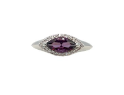 R. S. Covenant 6750 Gold CZ and Amethyst CZ Ring