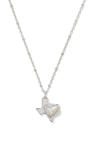 Kendra Scott-Ari Heart Texas Necklace Silver Ivory