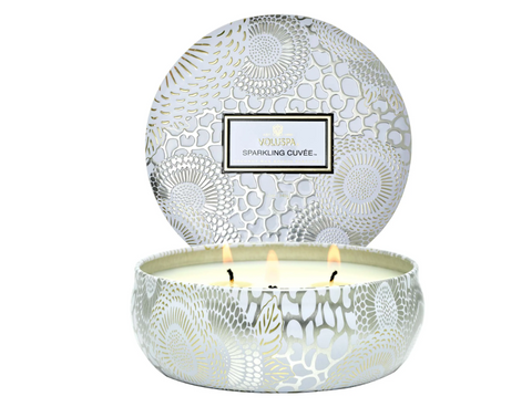 Sparkling Cuvee 3 Wick Tin Candle