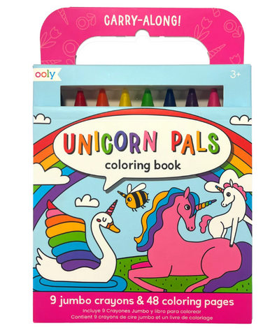 Carry Along Crayon & Coloring Book Kit - Unicorn Pals (Set of 10)