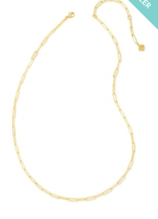 COURTNEY PAPERCLIP NCK GOLD METAL