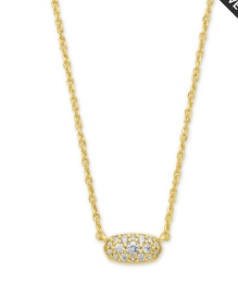 GRAYSON CRYS PNDNT NCK GOLD METAL WHITE CZ
