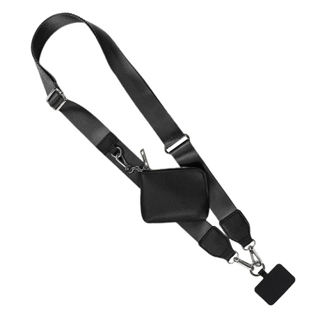 Clip & Go Strap with RFID Pouch - Black