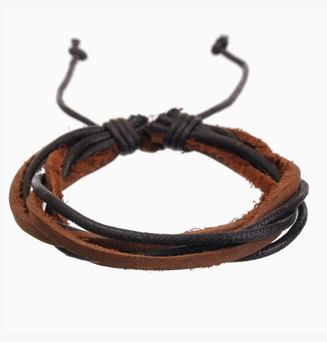 Mad Man - MM Bracelet -Lincoln | Men's Woven Leather Bracelet