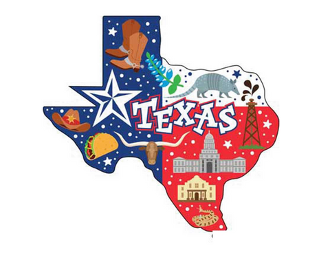 Flag TX Shape Dual Level Magnet