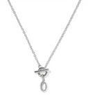MINI ELISA TOGGLE PENDANT SILVER NECKLACE MOTHER OF PEARL