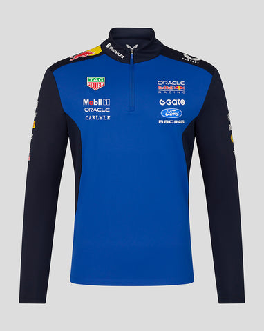Red Bull Racing Unisex Teamline Quarter Zip Midlayer - Night Sky / Surf The Web
