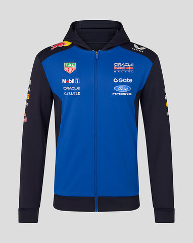 Red Bull Racing Unisex Teamline Full Zip Hoodie - Night Sky / Surf The Web