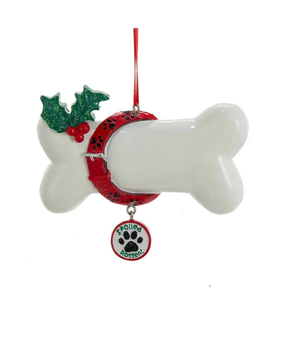 Spoiled Rotten Dog Bone Ornament