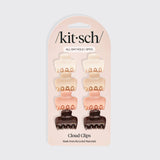 KITSCH - Recycled Plastic Mini Cloud Claw Clips 8pc Set - Rosewood