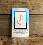 Carol Young Silver - Angel Wing Earrings, Petite / Post on CARD / Jewelry