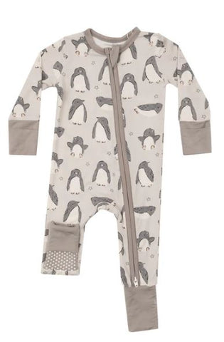 2 Way Zipper Romper - Penguin Pals - 3 - 6M