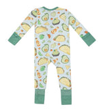 2 Way Zipper Romper - Happy Tacos - 3 - 6M