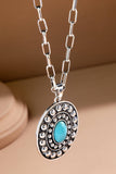 Urbanista - Turquoise Oval Concho Medallion Necklace