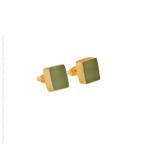 Senja Earrings Green Aventurine