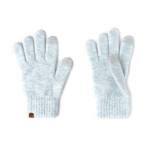 Britt's Knits Powder Knit Ultra Soft Gloves - Blue