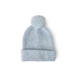 Britt's Knits Powder Knit Ultra Soft Pom Hat - Blue