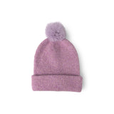 Britt's Knits Powder Knit Ultra Soft Pom Hat - Purple