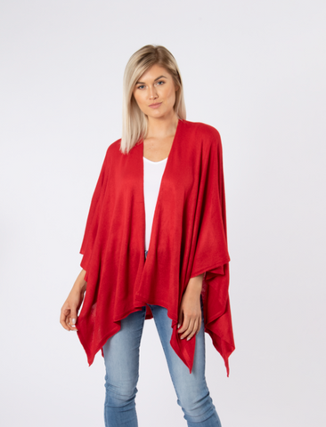 Bordeaux Cardi Wrap Red