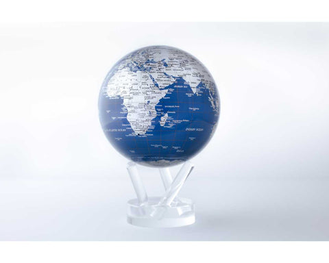 GLOBE BLUE AND SILVER