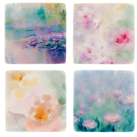 Watercolor Floral Coaster Set (4pc)